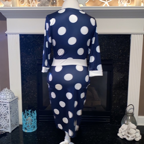 Navy/White dress - Picture 3 of 4